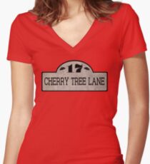 Cherry Tree Lane Women's Fitted V-Neck T-Shirt