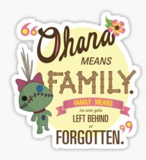 Ohana - Lilo and Stitch Quote Sticker