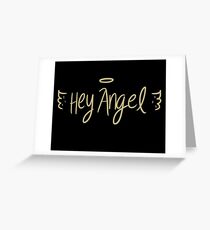 angel wings black Greeting Card
