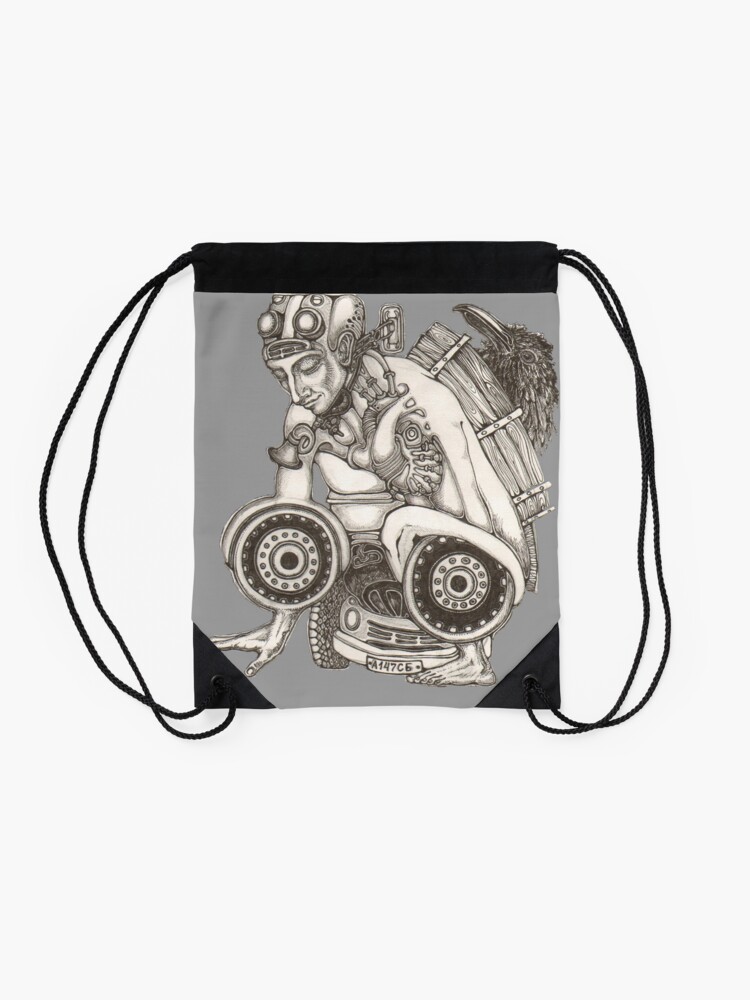 Alternate view of Automobile Heart & Soul Drawstring Bag