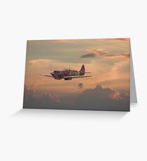 Spitfire - Evening Return Greeting Card