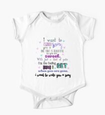 One Direction - I Want To Write You A Song One Piece - Short Sleeve