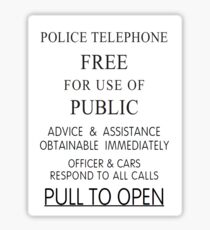 Police Telephone Box Sticker