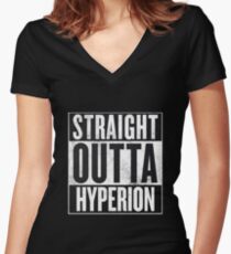 Straight Outta Hyperion Women's Fitted V-Neck T-Shirt