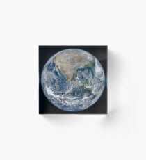 Earth - Let's be careful Acrylic Block
