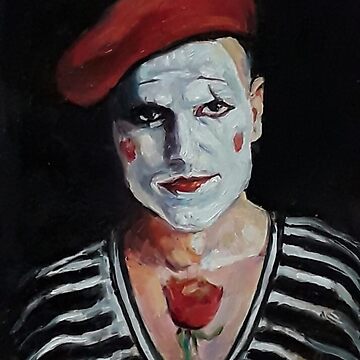 Pierrot clown with red hat