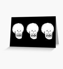 Triple Skull 2 Greeting Card