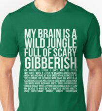 Monkey Monkey Underpants (white text) Slim Fit T-Shirt