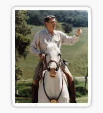 Pegatina Ronald Reagan a caballo