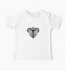 Zodiac Sign Aries Black Baby Tee