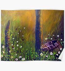 Field of butterflies Poster