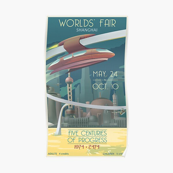 Futuristic Earth Travel Poster Poster