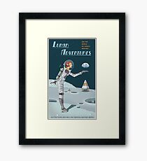 Moon Travel Poster Framed Print