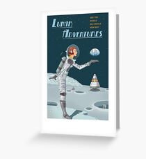 Moon Travel Poster Greeting Card
