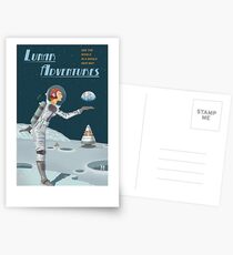 Moon Travel Poster Postcards