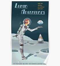 Moon Travel Poster Poster