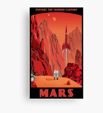 Lienzo Cartel de viaje de Marte