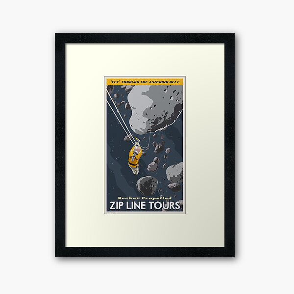 Asteroids Travel Poster Framed Art Print