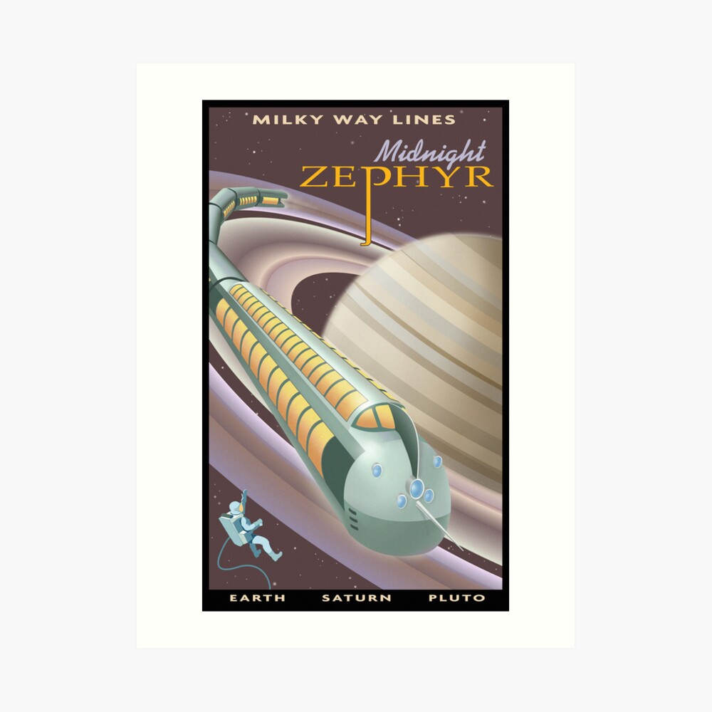 Saturn Travel Poster Art Print