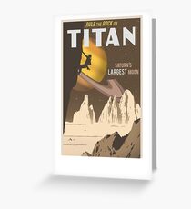Titan Reiseplakat Grußkarte