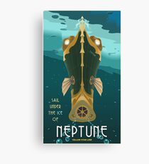 Neptune Travel Poster Canvas Print