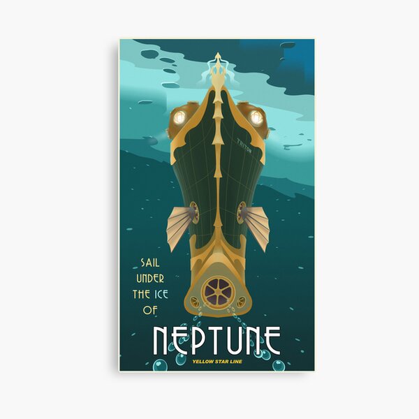 Neptune Travel Poster Canvas Print