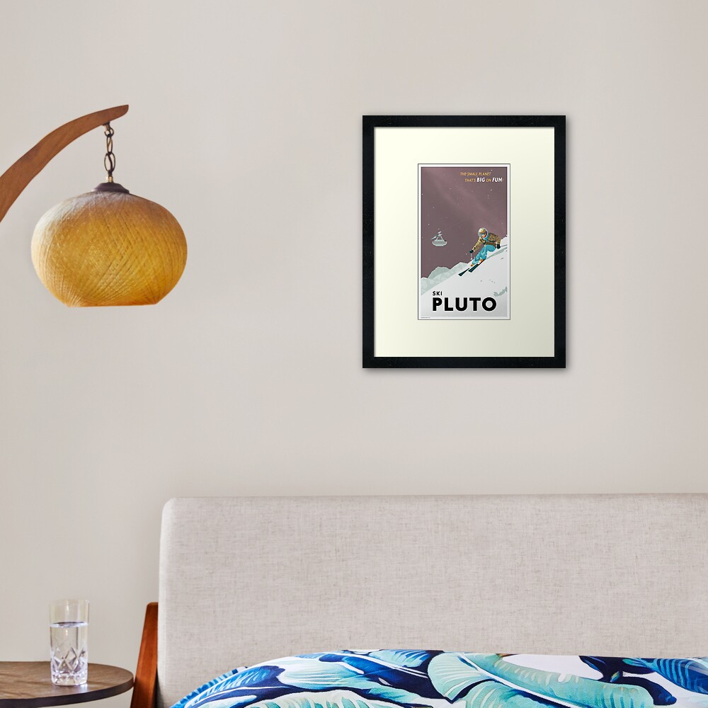 Pluto Travel Poster Framed Art Print