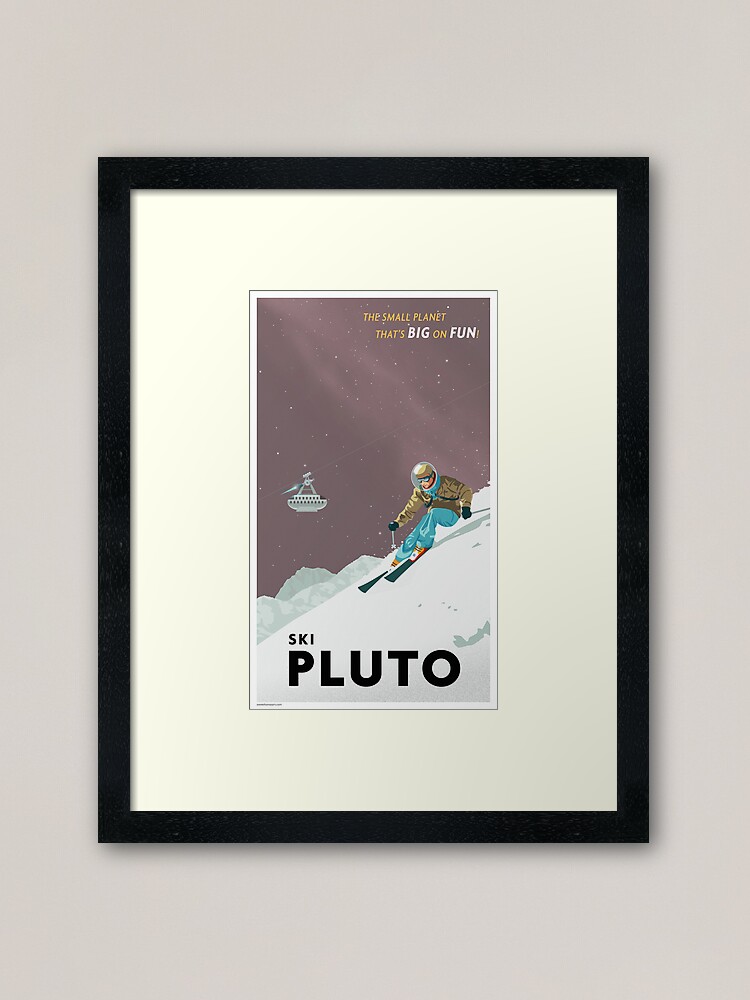 Alternate view of Pluto Travel Poster Framed Art Print