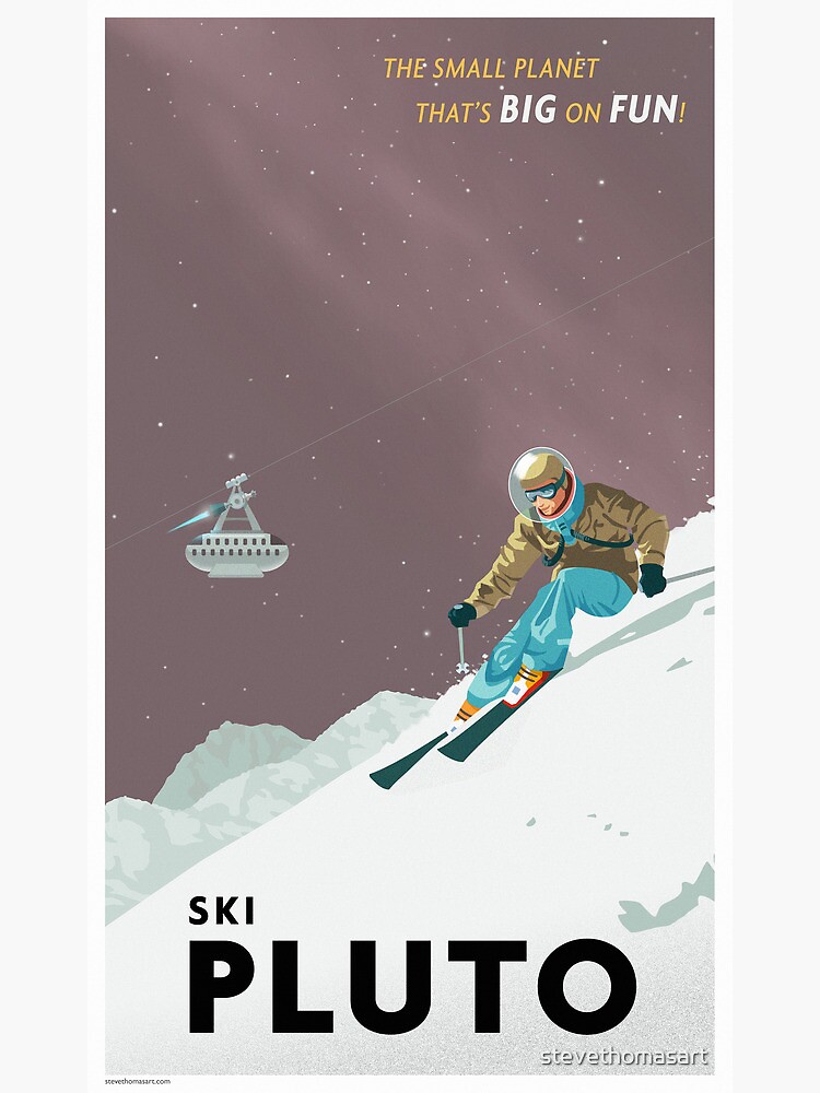 Pluto Travel Poster by stevethomasart