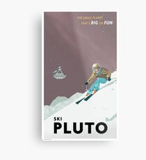 Pluto Travel Poster Metallbild