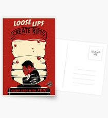 Loose Lips Creates Rifts Postcards