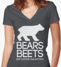 Ours. Betteraves. Battlestar Galactica. T-shirt col V femme