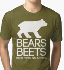 Bears. Beets. Battlestar Galactica. Tri-blend T-Shirt
