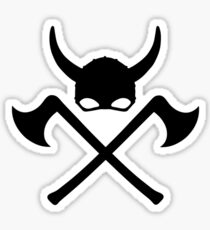 Schädel Wikinger Pirat Helm Sticker