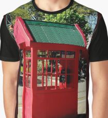 Red Telephone Box Christchurch New Zealand Graphic T-Shirt