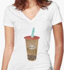 Bub Life Women's Fitted V-Neck T-Shirt
