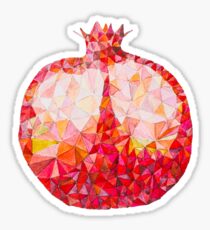 Low Poly Watercolor Pomegranate Sticker