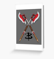 Buffy -- Scythes Crossed Greeting Card
