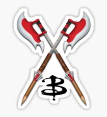 Buffy -- Scythes Crossed Sticker