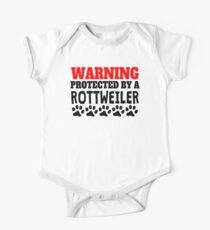 Protected By A Rottweiler One Piece - Short Sleeve