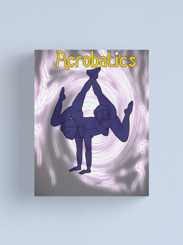 Alternate view of Gymnastic Acrobat Silhouette Canvas Print