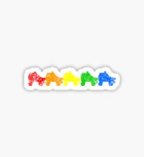 Regenbogen-Skates Sticker