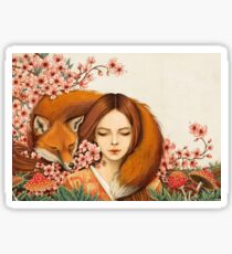 Red Fox Totem. Sticker