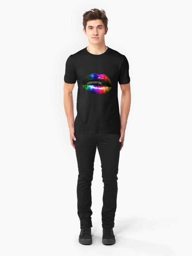 Alternate view of "Zips and Lips" - Clothing Slim Fit T-Shirt