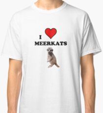 I Heart Meerkats (T-Shirt & Sticker ) Classic T-Shirt