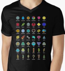 Pokemon Badges Men's V-Neck T-Shirt