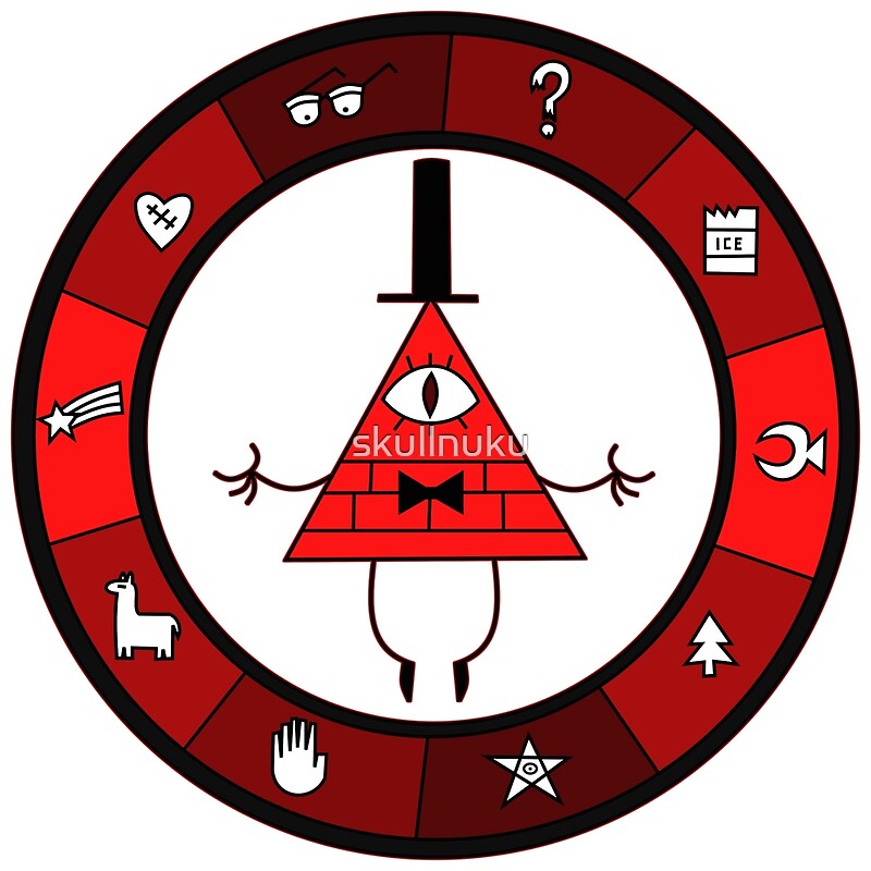 red-bill-cipher-wheel-art-prints-by-skullnuku-redbubble