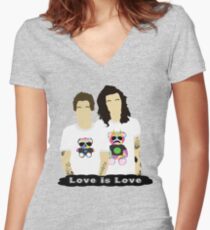 Camiseta entallada de cuello en V Larry 3