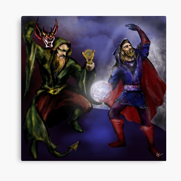 wizards at battle Canvas Print