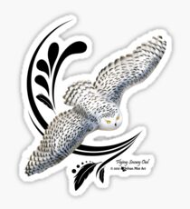 Flying Snowy Owl Sticker